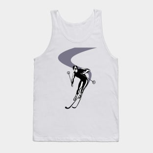 Slalom Skiing Retro Tank Top